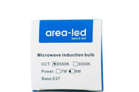 Żarówka LED bulb E27 z czujnikiem ruchu 9W 900lm 6500K biała zimna ➜ - Sklep area LED