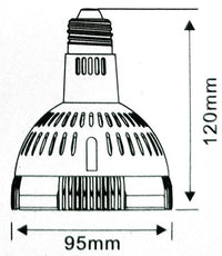 Żarówka E27 LED PAR30 czarna 18° 30W 6000K do doświetlenia roślin