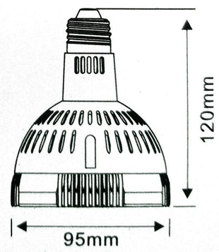 Żarówka E27 LED PAR30 czarna 18° 30W 6000K do doświetlenia roślin
