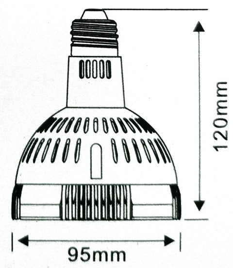 Żarówka E27 LED PAR30 czarna 24° 45W 3000K do doświetlania roślin